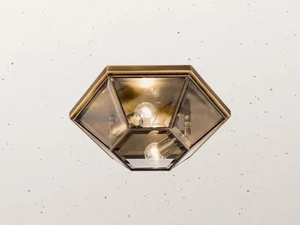 RILEGATO 491.00.80 - Brass and glass ceiling light _ Il Fanale